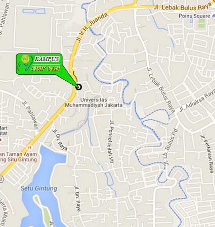 Peta & Lokasi Kampus FISIP UMJ Jakarta Nomor